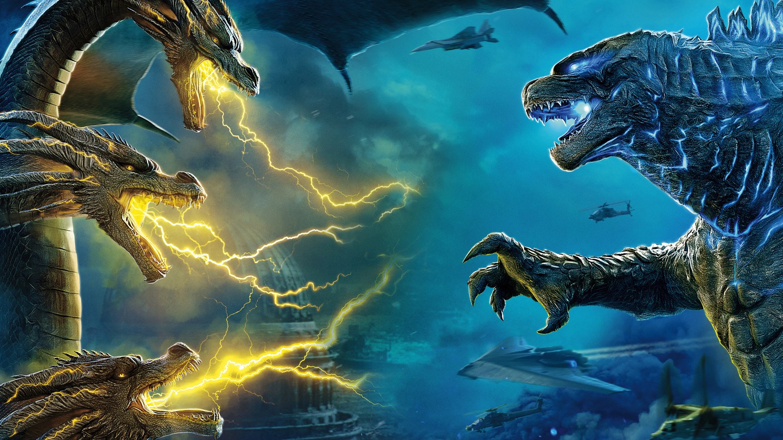 king ghidorah, godzilla, godzilla king of the monsters, movie Download Wallpaper