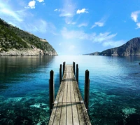 Serene Lake View with Mountain Reflections