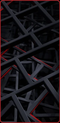 Abstract Black and Red Geometric Pattern