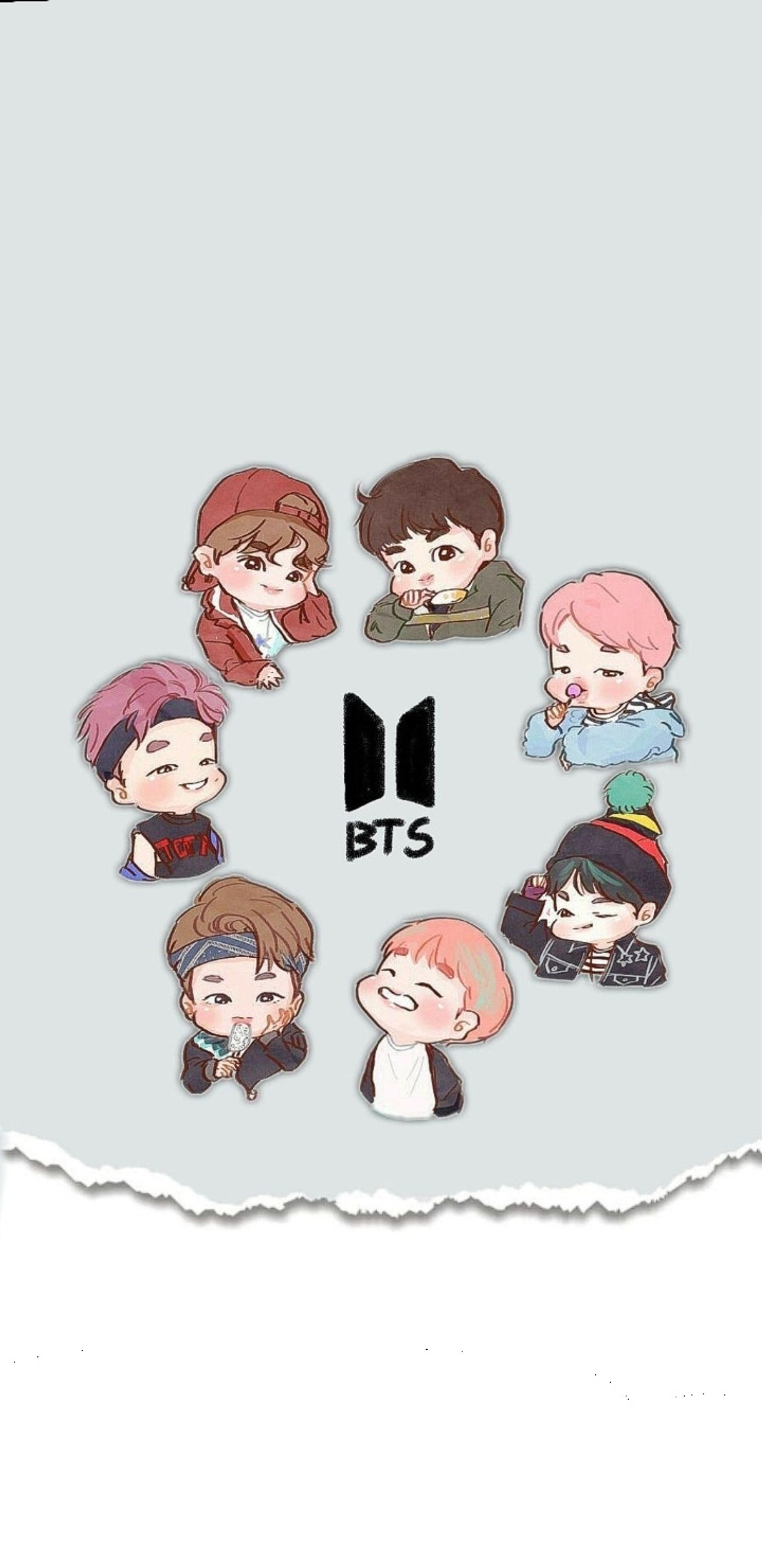 bts, cartoon Download Wallpaper