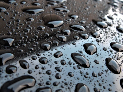 Colorful Dew Drops on a Metallic Surface