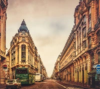 Charming Old City Road with Historic Architecture