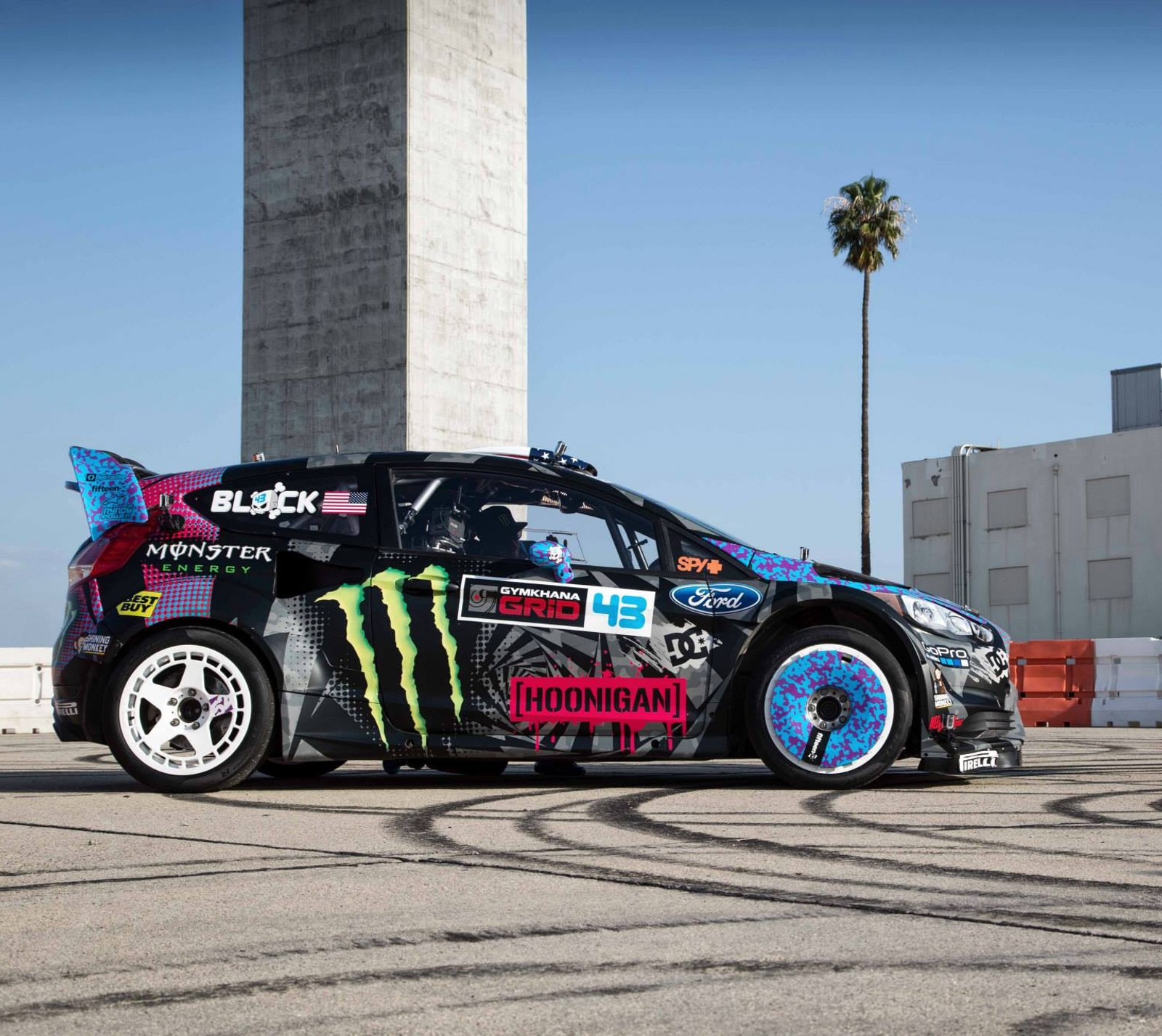 Baixar papel de parede ford fiesta, ken block, monstro