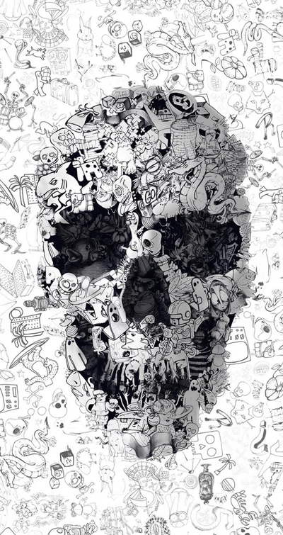 Legendary Skull: A Mosaic of Imagination