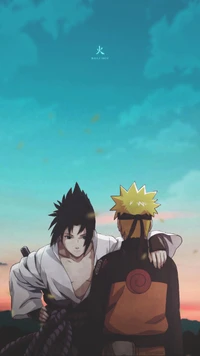 Uchiha Sasuke and Naruto: Bonds Under the Sky