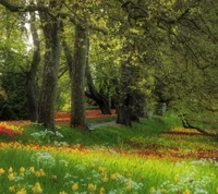 flowers, green