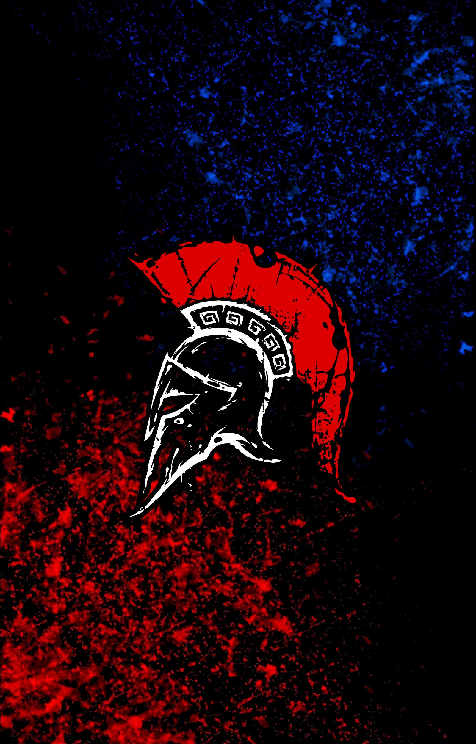 Descargar fondo de pantalla negro, azul, rojo, espartano