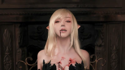 Cosplay de Beijo Vampírico: Sayathefox como personagem de Monogatari