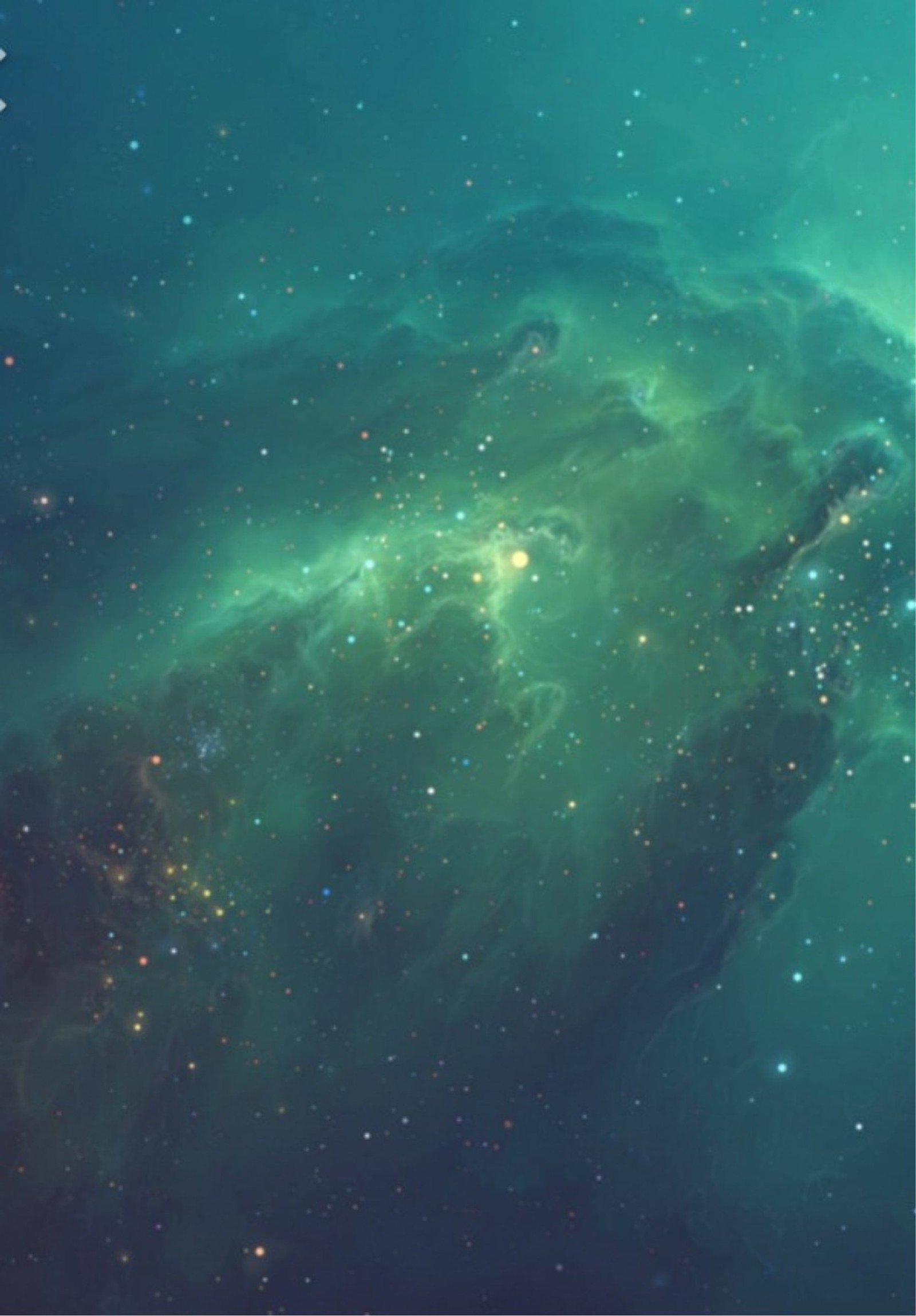 Um close de uma grande nebulosa verde com estrelas ao fundo (verde, atmosfera, nebulosa, objeto astronômico, espaço)