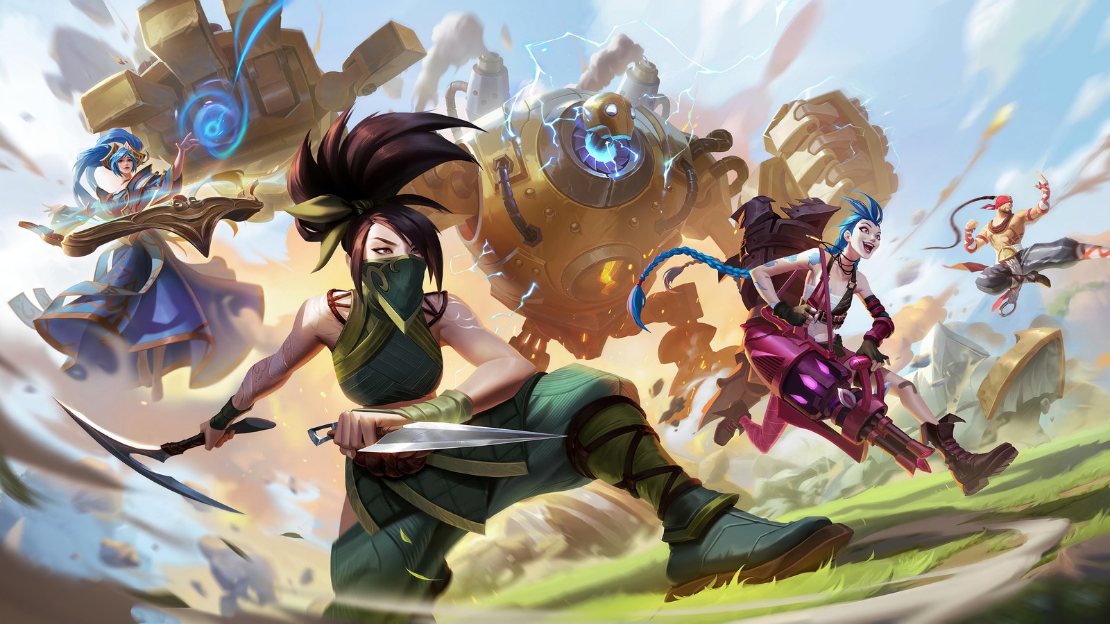 Baixar papel de parede wild rift, league of legends, lol, jogo de vídeo, akali