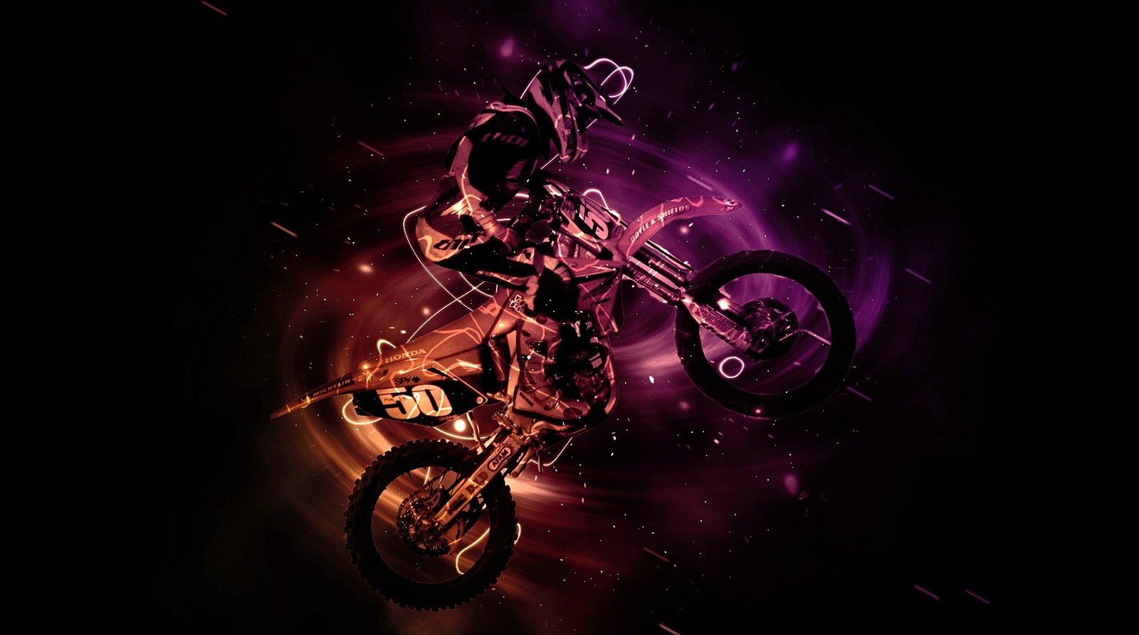 Lade motocross, motorad, grafikdesign, lila, illustration Hintergrund herunter