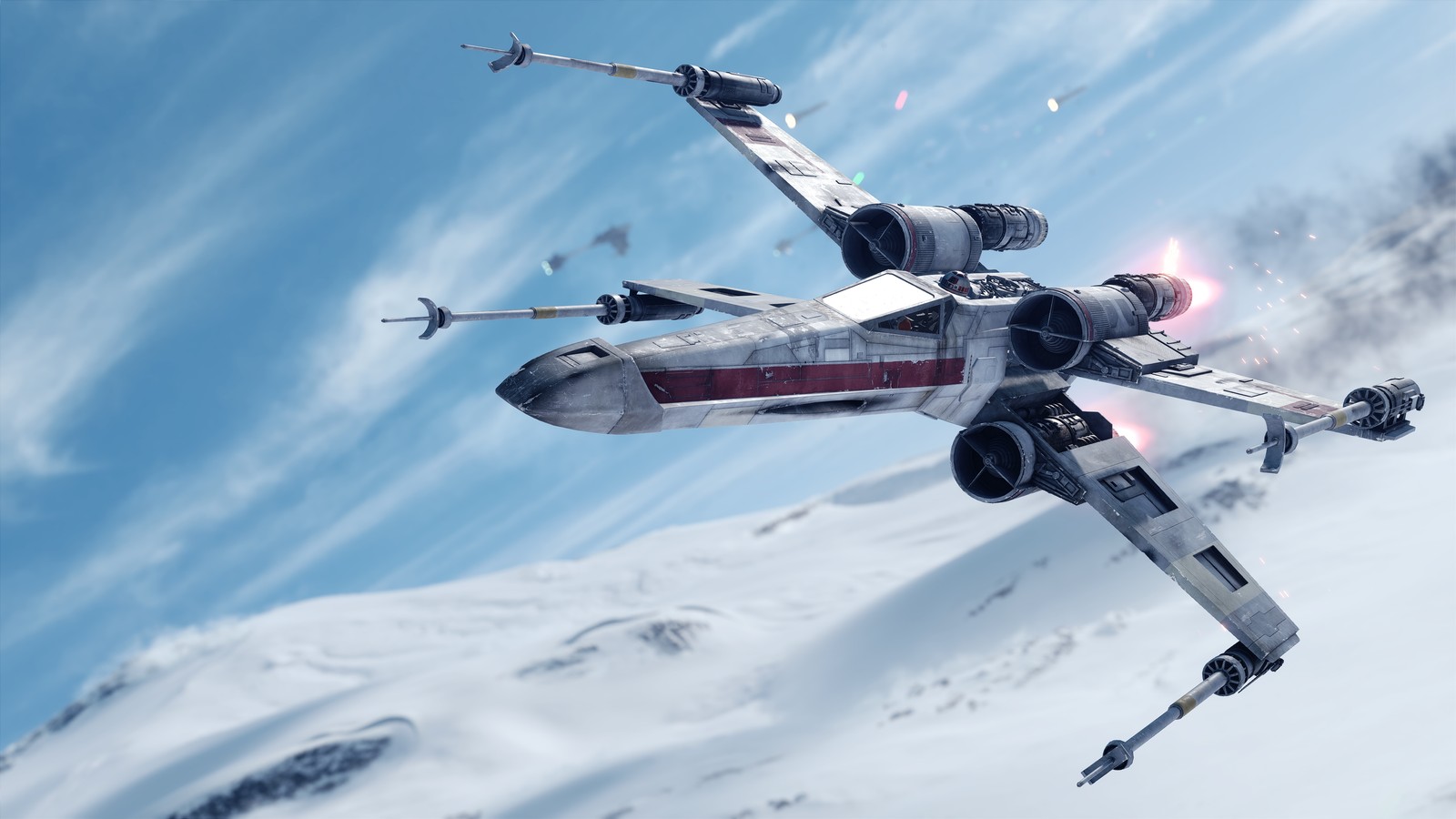 Baixar caça x wing, star wars battlefront, nave espacial, jogos, papel de parede 4k grátis