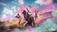 Célébration du 7ème anniversaire de PUBG : Art clé rempli d'action avec des feux d'artifice et un gâteau