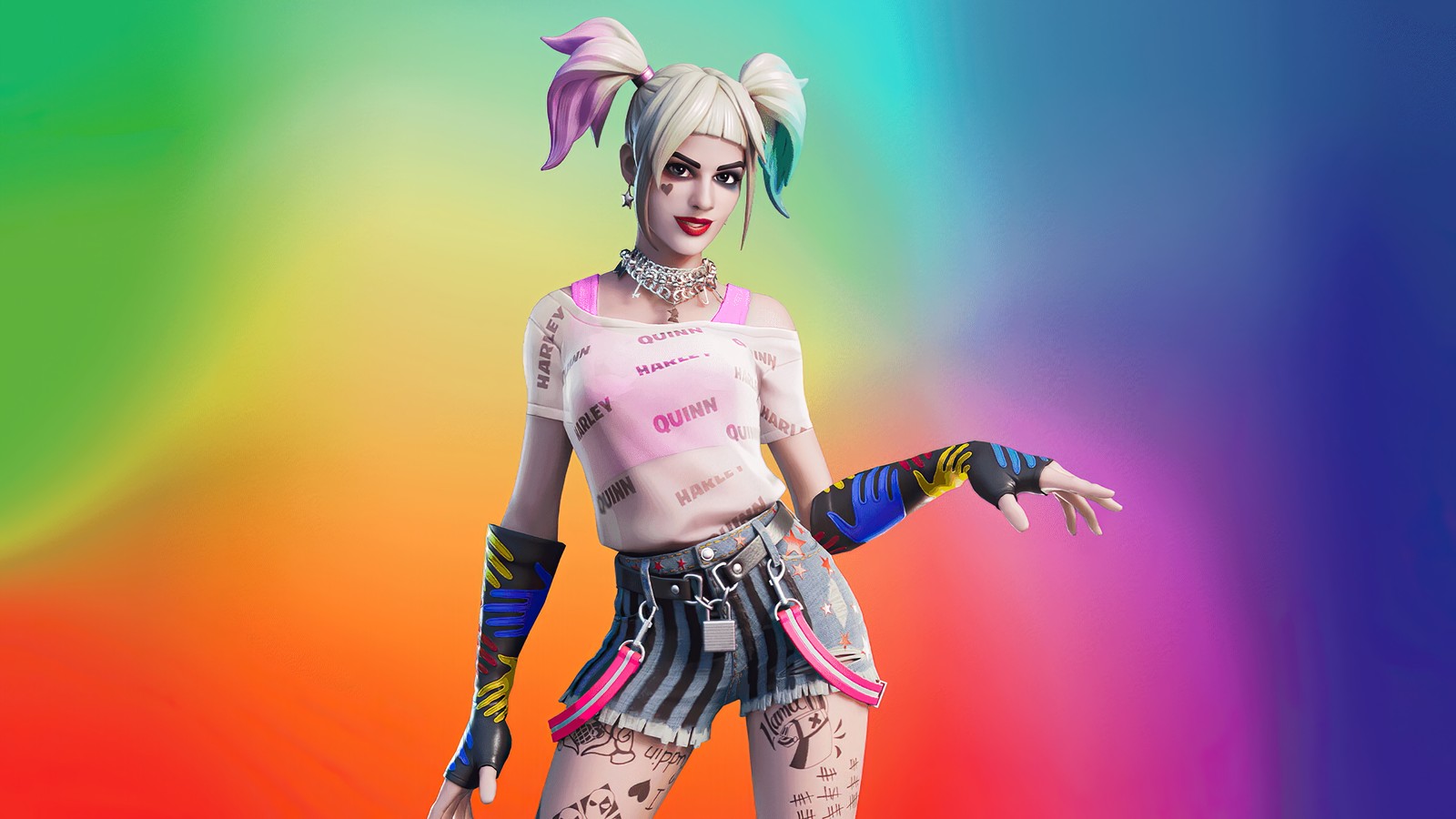 Скачать обои harley quinn, фортнайт, fortnite, fortnite battle royale, видеоигра