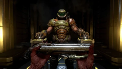 Дум Слейер готов к битве в Doom Eternal