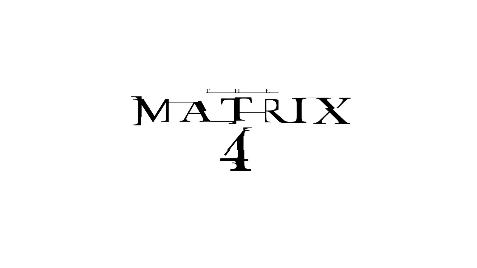 Eine nahaufnahme eines weißen blattes mit schwarzem text darauf (matrix resurrections, the matrix resurrections, die matrix 4, logo, film)