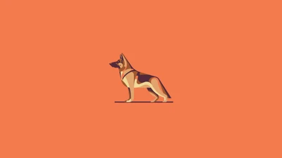 german shepherd, illustration, dog, canidae, dog breed