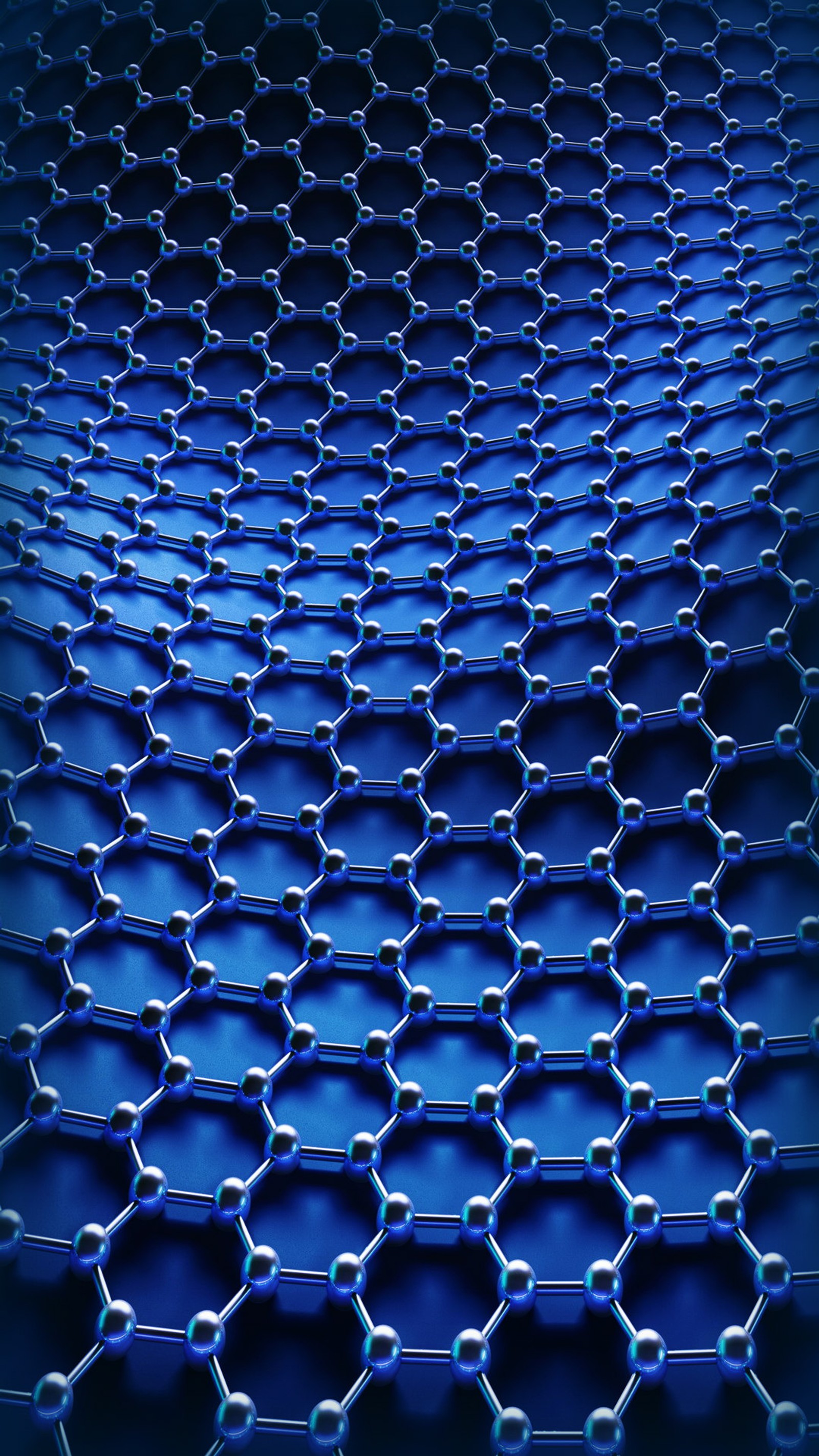 abstract, blue, carbon, crystallized, hexagonal wallpaper