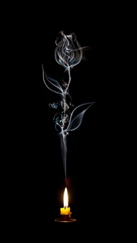 black, fire, rose, art, cool