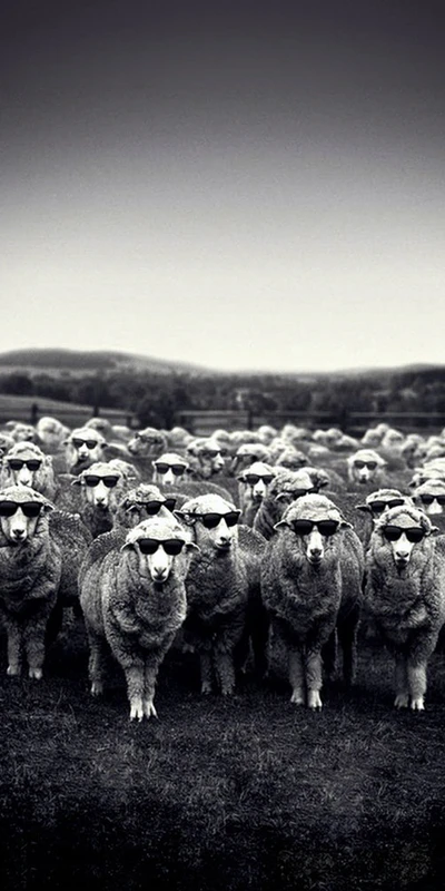 Stylish Black Sheep Wearing Sunglasses