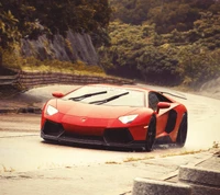 aventador, lambo, lamborghini, red, supercar wallpaper