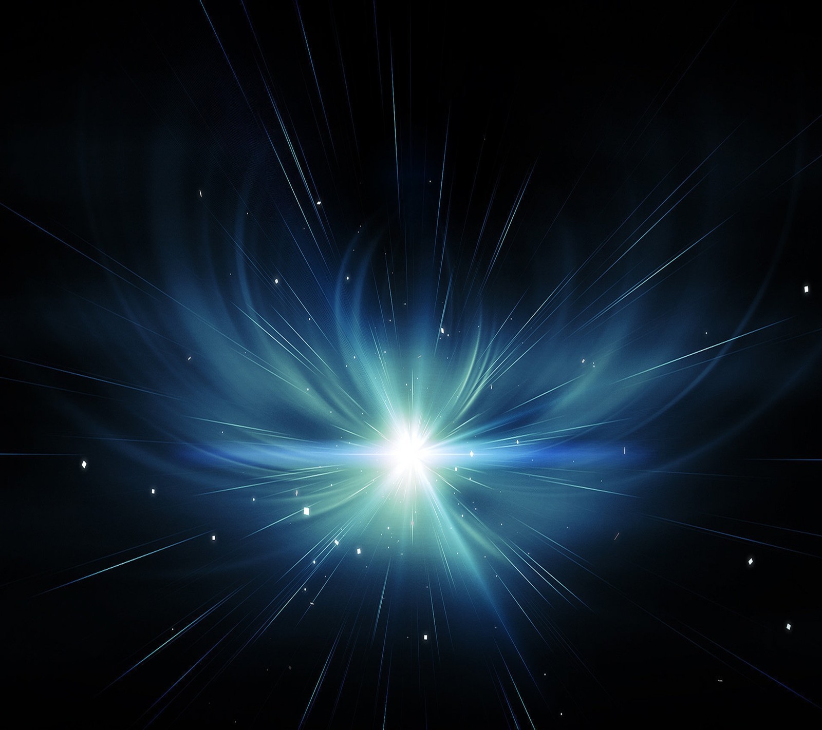 Arafed image of a blue star burst with a black background (abstract, awesome, blue, cool, dark)