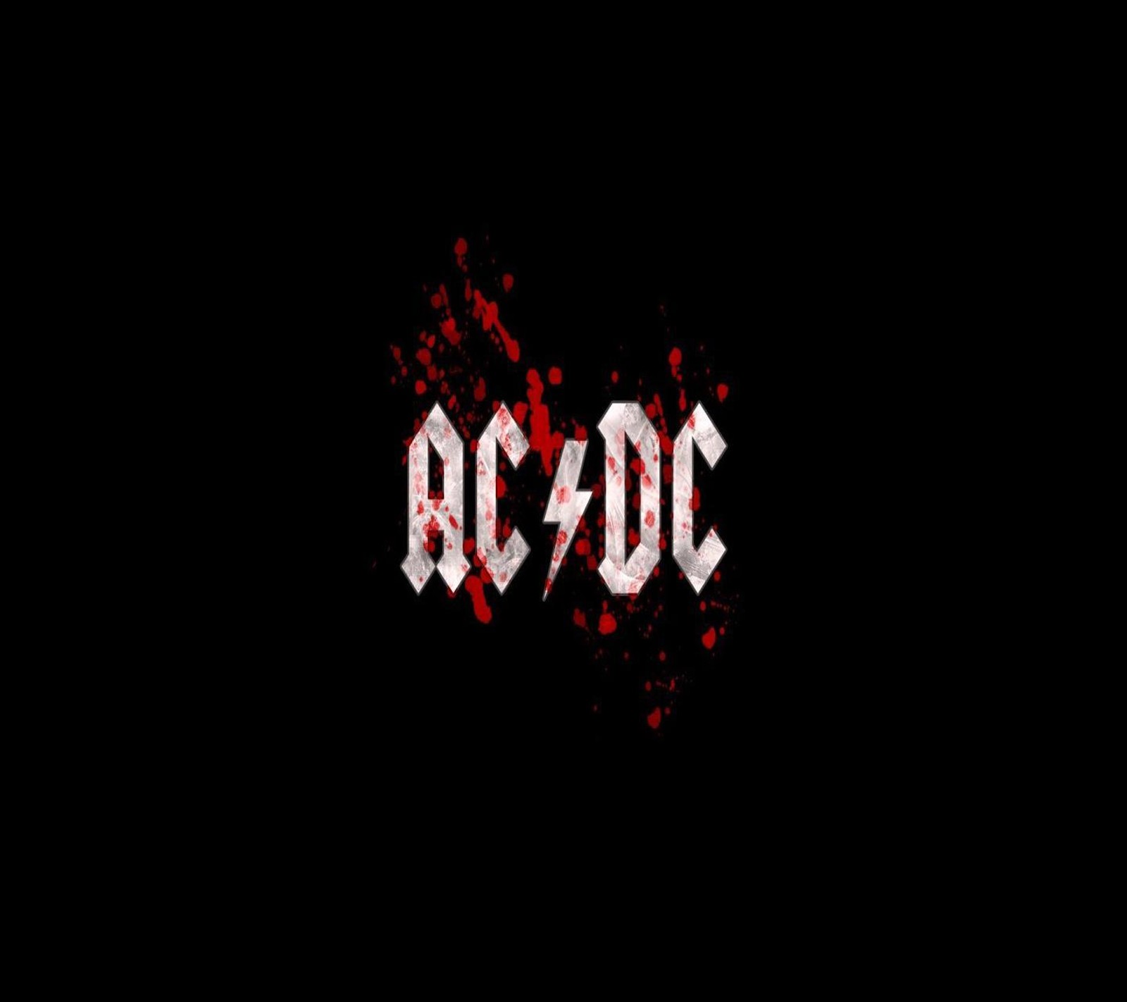 Logo de ac/dc sobre fondo negro (acdc, fondo de pantalla)