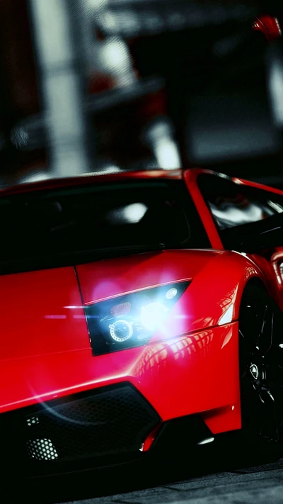 lamborghini, rouge