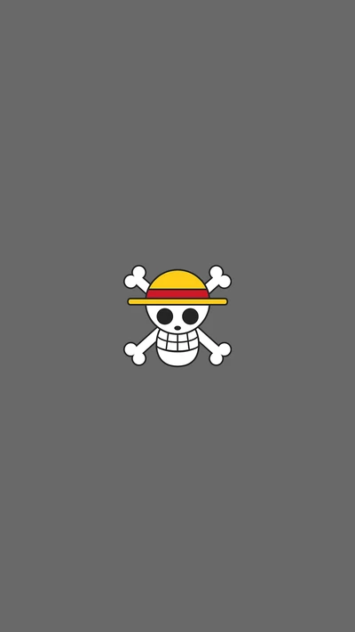 plano, logotipo, luffy, minimalista, one piece