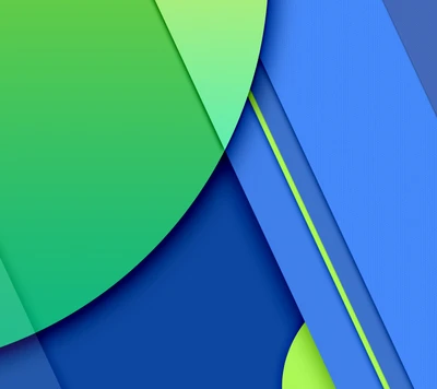 Vibrant Android Lollipop Material Design with Bold Geometric Shapes