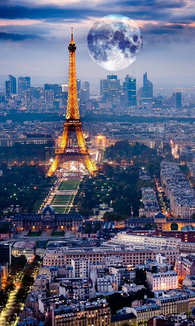 cidade, legal, país, torre eiffel, paisagem