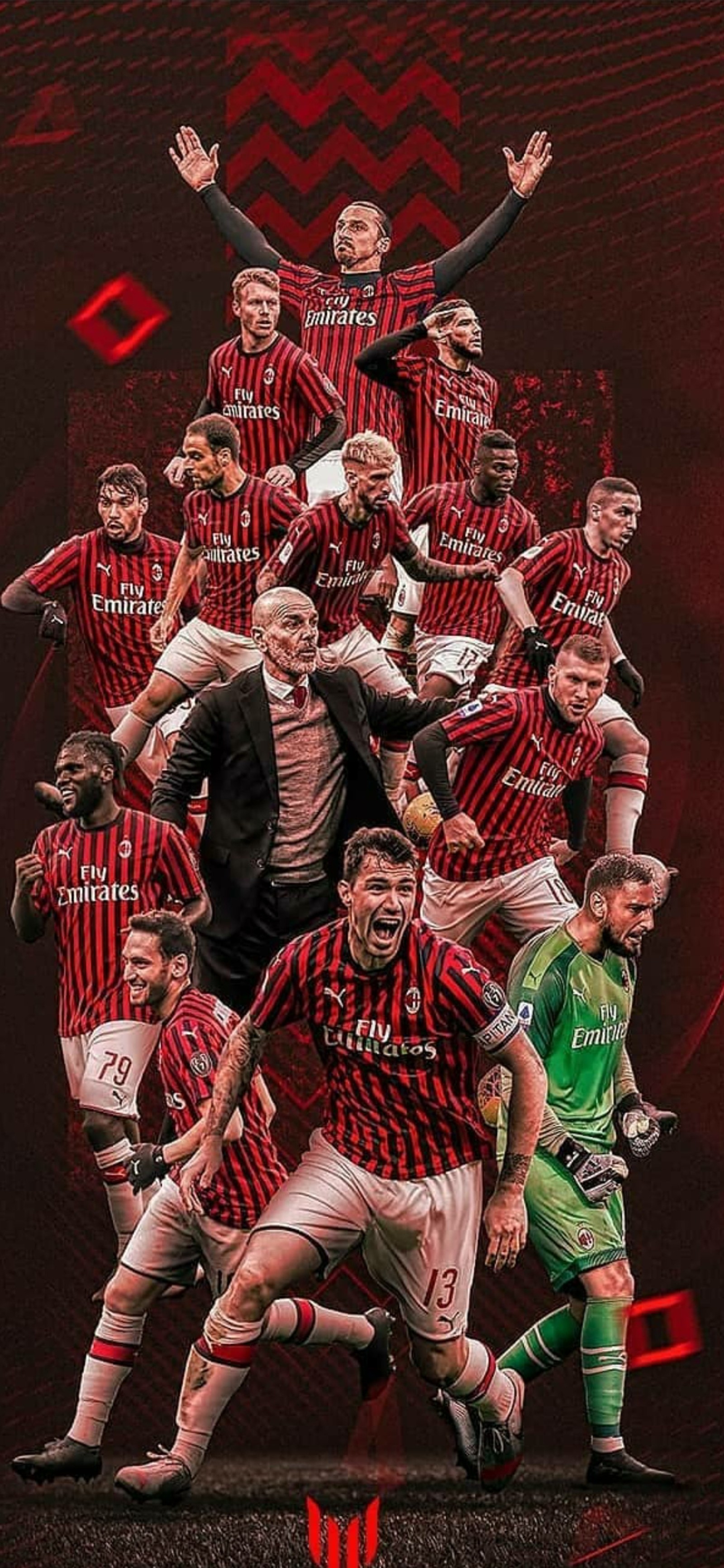 2020, ac milan, football wallpaper