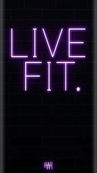 Live Fit: Neonmotivation in Schwarz und Lila