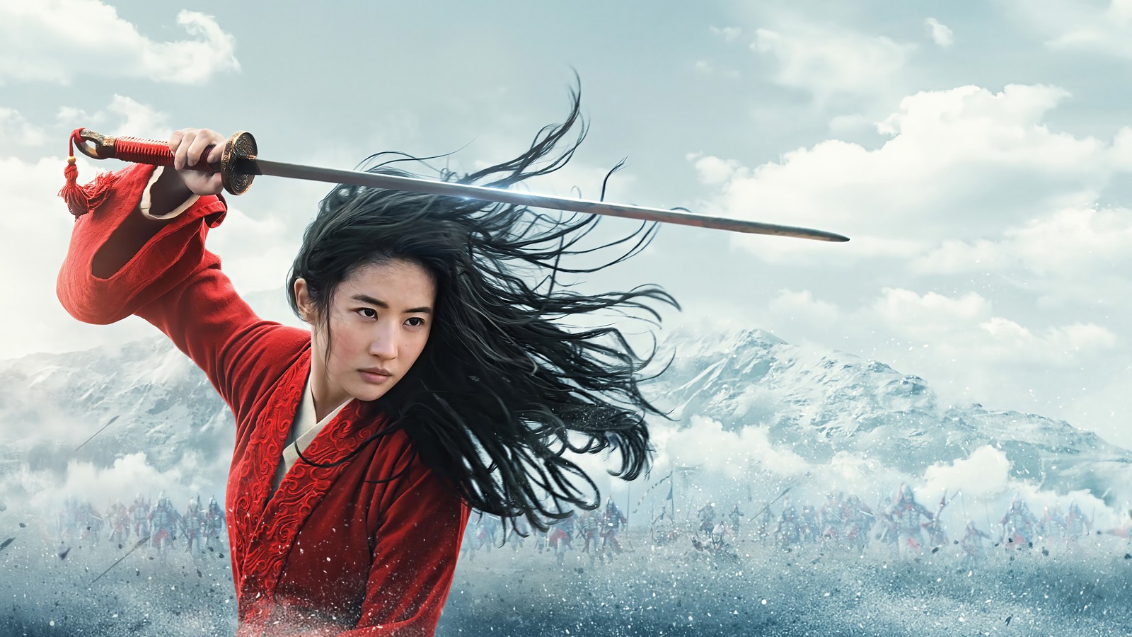 Téléchargez le fond d'écran mulan, 2020, film, épée, liu yifei