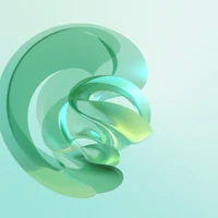 Fluid Abstract Design in Azure and Aqua Tones