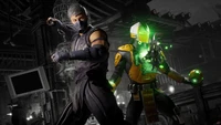 smoke, cyrax, mortal kombat 1, video game, mk1 wallpaper