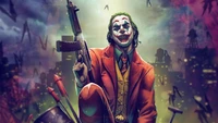 joker, film, gewehr, waffe