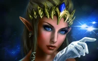 Princess Zelda: Enigmatic Elegance with Black Hair