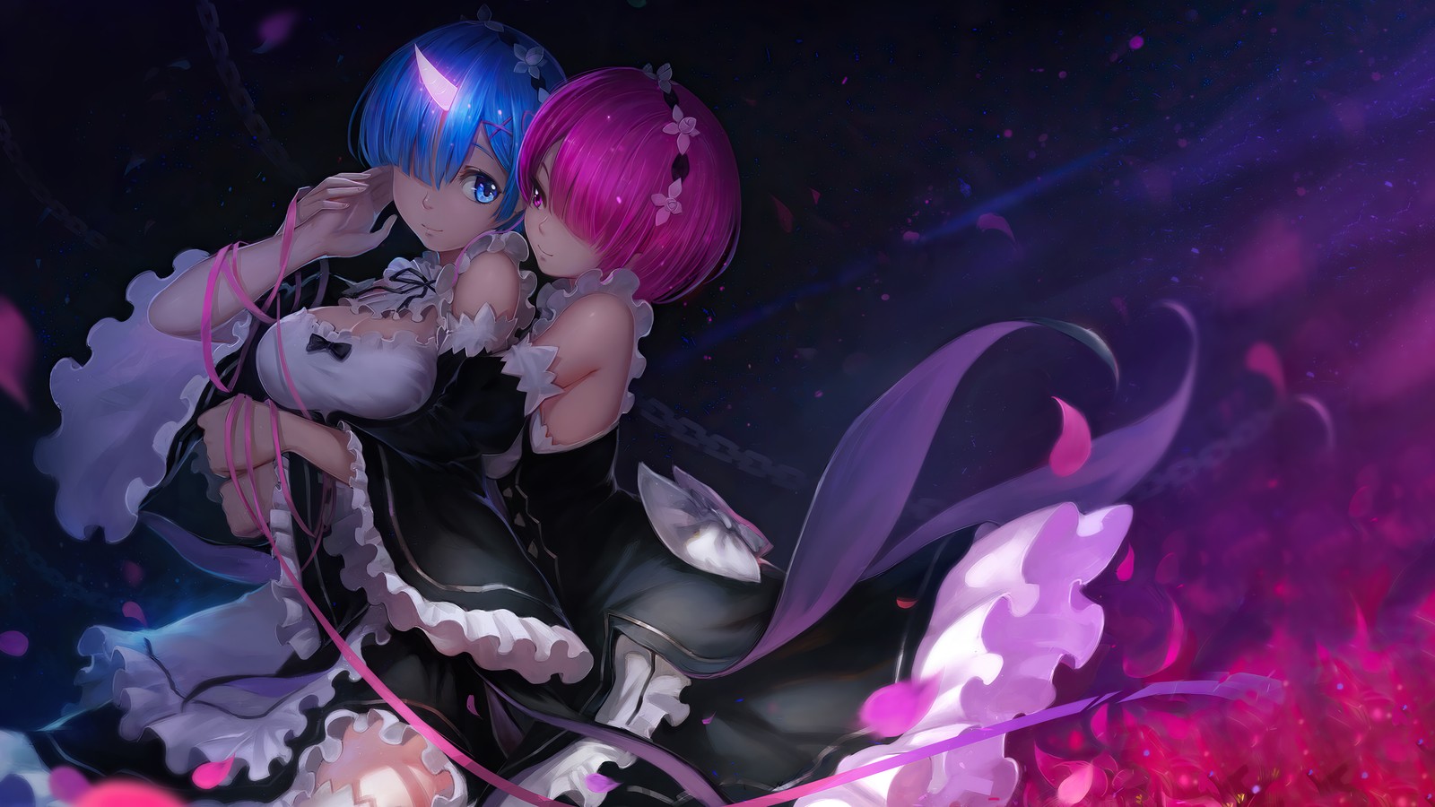 rem, ram, re zero, anime, re zero starting life in another world wallpaper