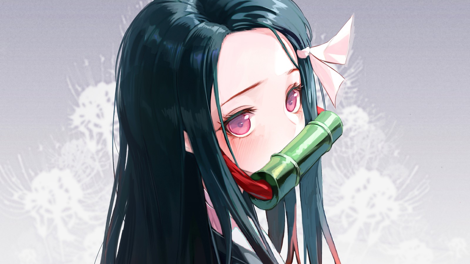 Скачать обои nezuko kamado, kimetsu no yaiba, убийца демонов кимэцу но яиба, demon slayer kimetsu no yaiba, аниме