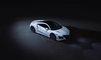 Eleganter weißer Honda NSX: Ein modernes Supercar-Ikone