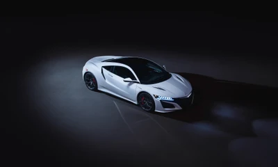 Элегантный белый Honda NSX: современный икона суперкара