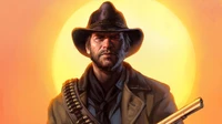 Personaje icónico de vaquero de Red Dead Redemption 2