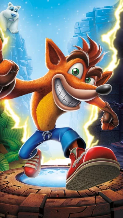 Crash Bandicoot: Ikonischer Videospielheld in Aktion