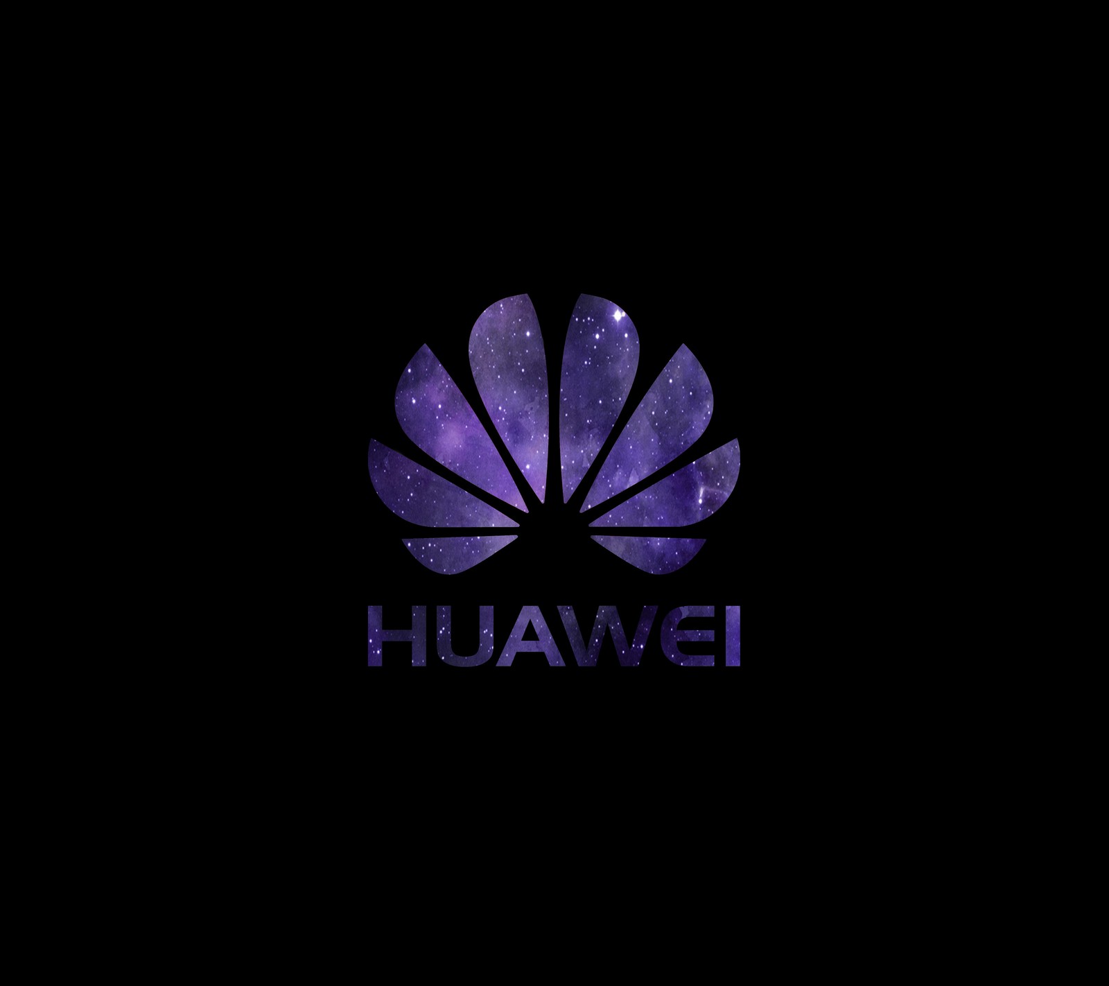 A close up of a purple and black logo on a black background (black, cool, dr, huawei, love)