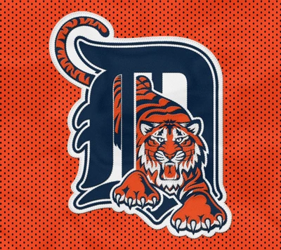 Detroit Tigers Logo with Tiger and Old English 'D' Design