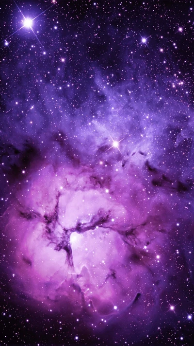 Vibrant Purple Galaxy Nebula