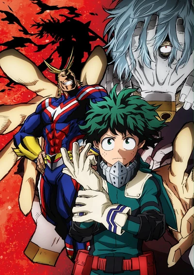 Confrontation héroïque : Deku et All Might dans My Hero Academia