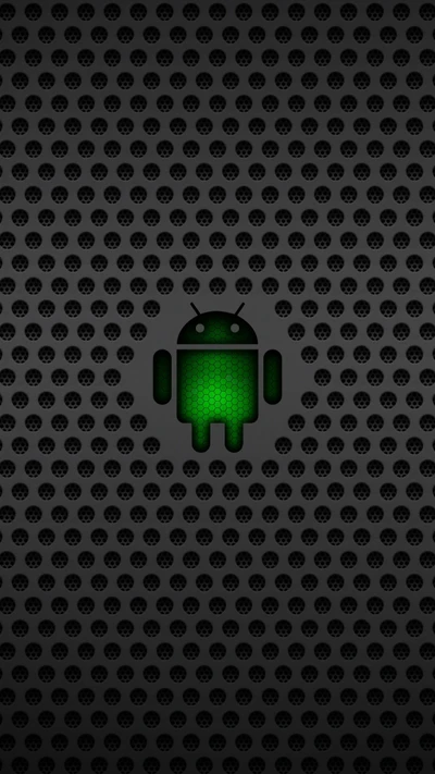 android, fondo, gris, verde, hd