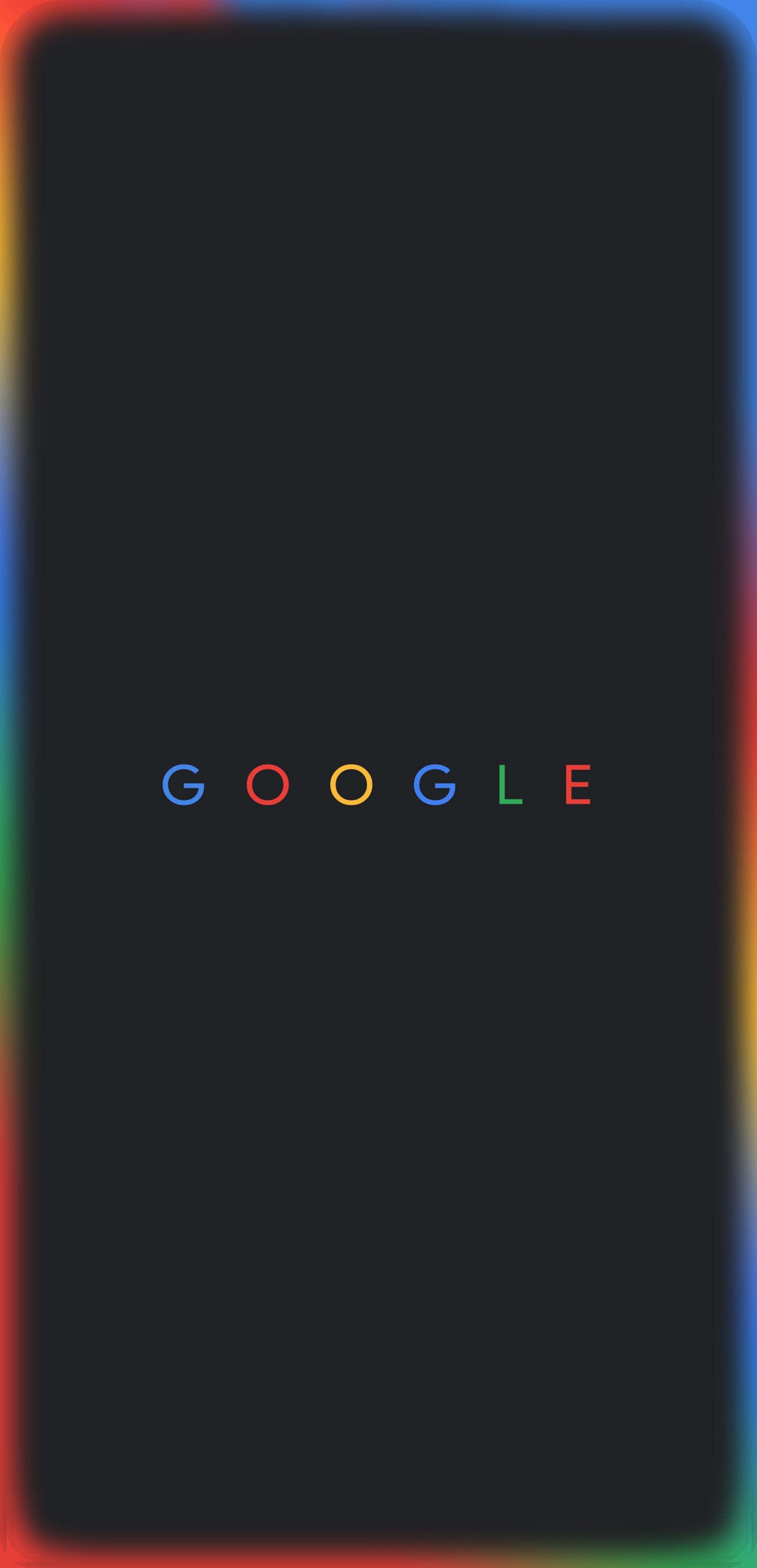 Um close de um telefone preto com um logotipo do google colorido (brilho, google, pixel4xl, tela)